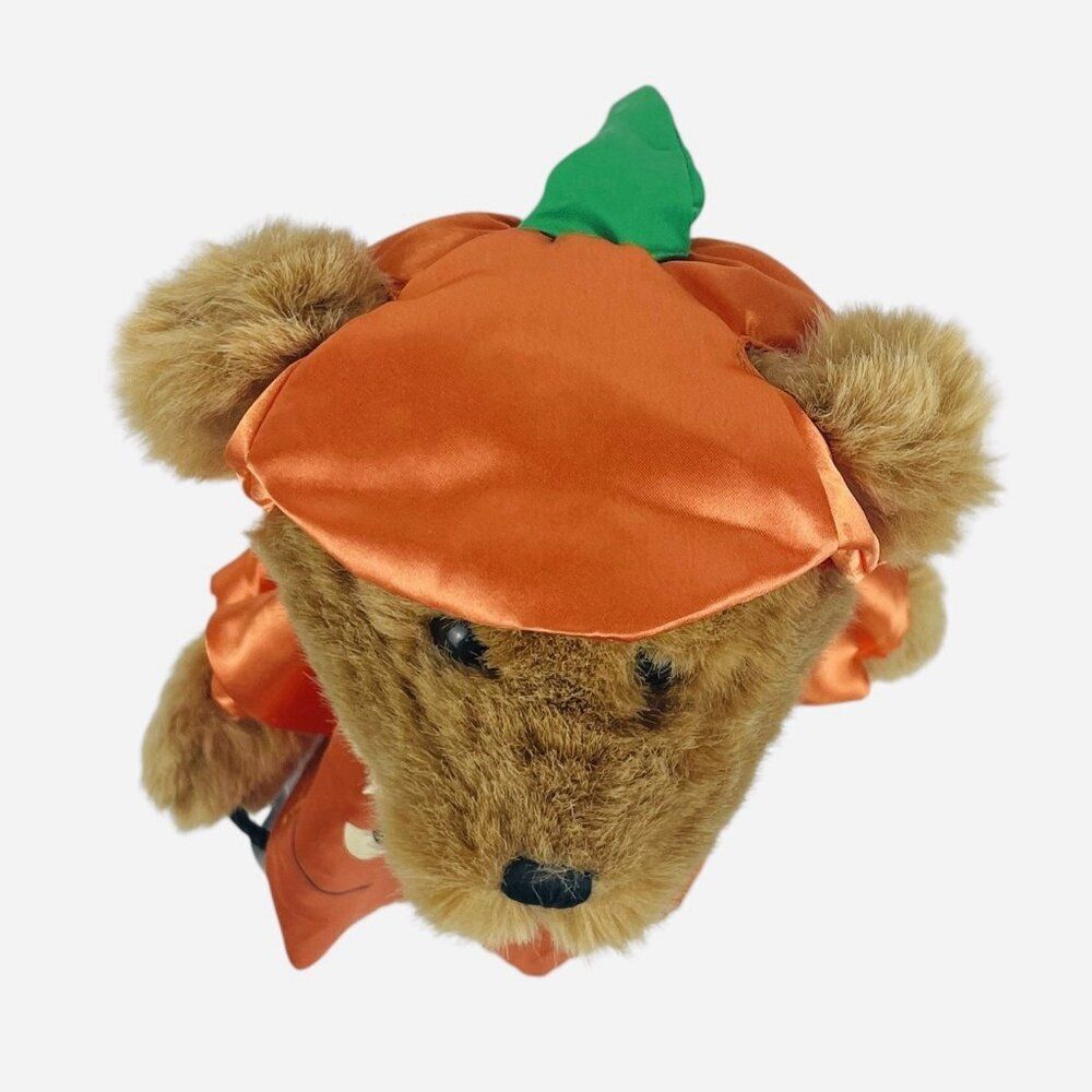 RARE Vintage Dan Dee Pumpkin Teddy Bear Halloween Trick or Treat Plush Hard Body - Picture 6 of 16